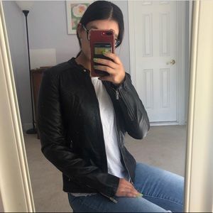 faux leather jacket